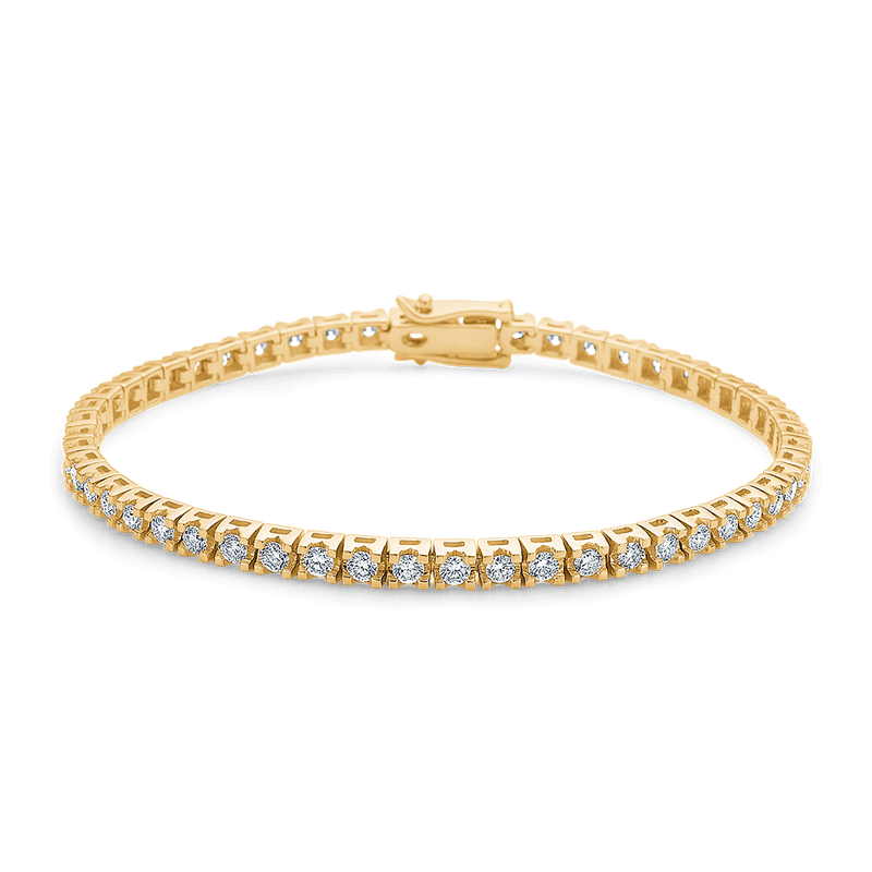 Tennis armbånd i 14 karat guld med 2.5 carat brillanter