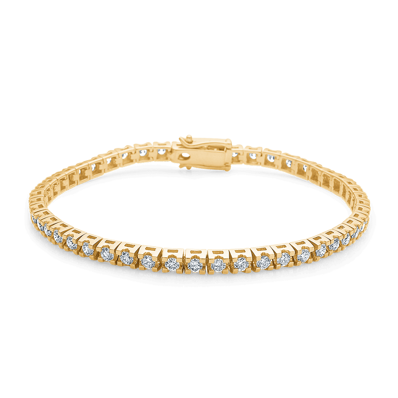 Tennis armbånd 14 karat guld med 3.0 carat brillanter