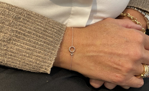 She kvindetegn armbånd - Rosa Forgyldt