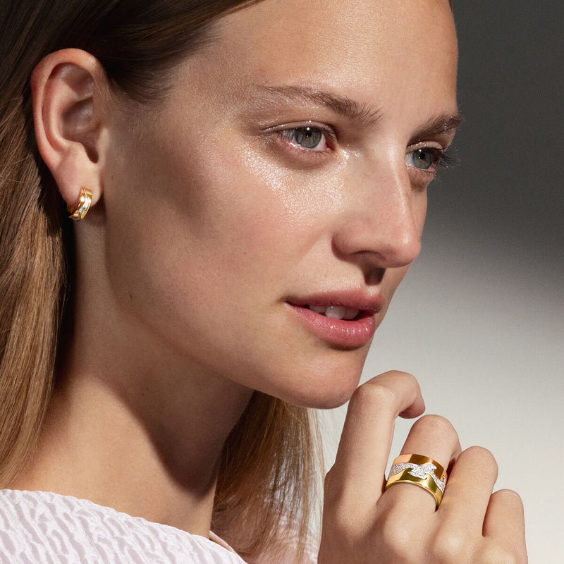 Georg Jensen Fusion Ring 3 Dele m. Brillanter