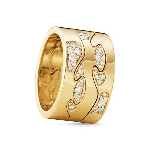 Georg Jensen Fusion ring i 18kt guld m. 0,11ct brill.