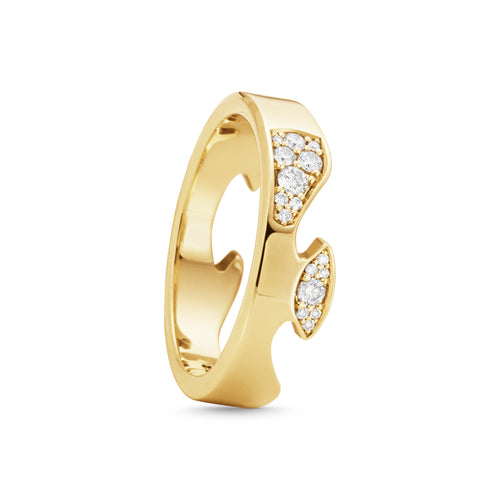 Georg Jensen Fusion ende ring i 18 kt. guld 