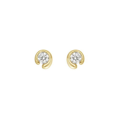 Georg Jensen Mercy ørestikker i 18 kt. guld m. 0.10 ct - 20001077