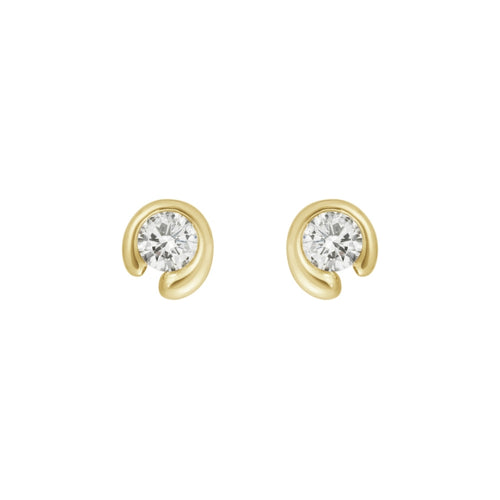 Georg Jensen Mercy ørestikker i 18 kt. guld m. 0.20ct