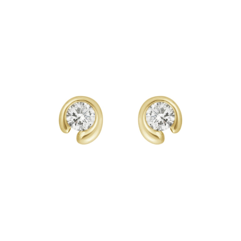 Georg Jensen Mercy ørestikker i 18 kt. guld m. 0.20ct