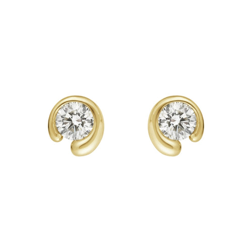 Georg Jensen Mercy ørestikker i 18 kt. guld m. 0.40ct