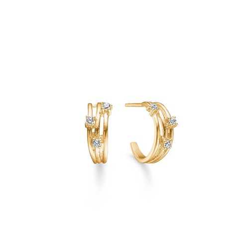 FELICITY øreringe i 8 kt. guld m. zirkonia