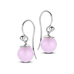 Spirit Icons sølv øreringe - Figaro 9 mm pink