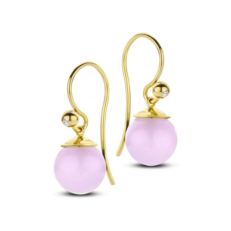Spirit Icons øreringe - Figaro m. 9mm pink