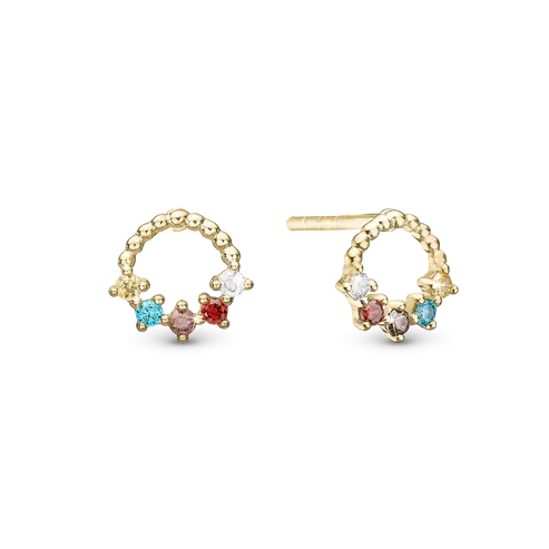 Christina Jewelry - Rainbow øreringe i forgyldt 671-G110
