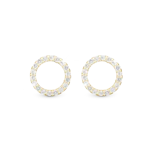 Christina Jewellery - Topaz Circles øreringe i forgyldt 671-G36