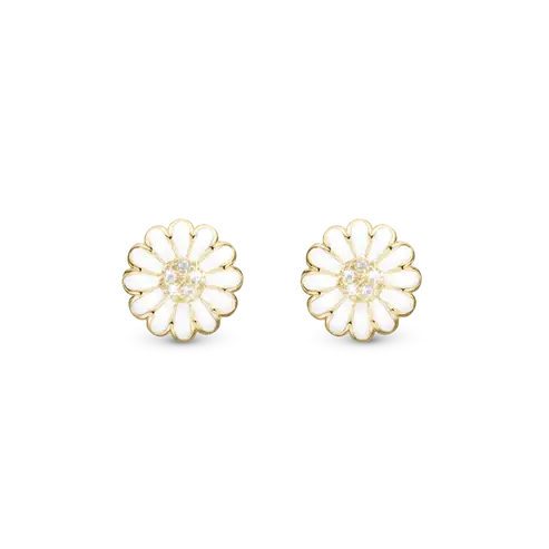 Christina Jewellery - 8mm Topez Marguerites øreringe i forgyldt 671-G37