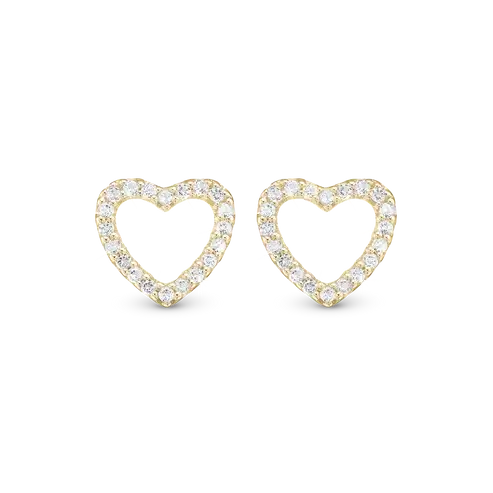 Christina Jewellery - Topaz Sparkling Hearts øreringe i forgyldt 671-G46