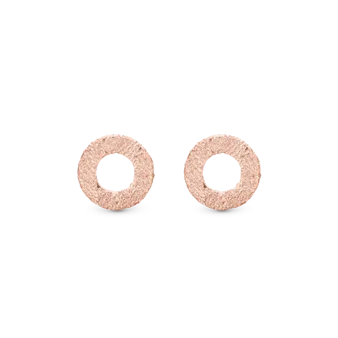 Christina Jewellery - Sparkling Circles øreringe i rosaforgyldt 671-R10