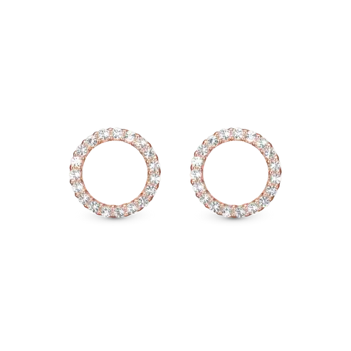 Christina Jewellery - Topaz Sparkling Cicle øreringe i rosaforgyldt 671-R43