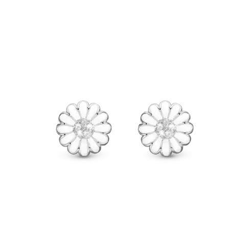 Christina Jewellery - 8mm Topaz Marguerites øreringe i sølv 671-S37