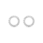 Christina Jewellery - Topaz Sparkling Circle øreringe i sølv 671-S43