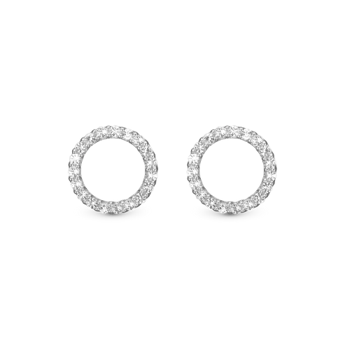 Christina Jewellery - Topaz Sparkling Circle øreringe i sølv 671-S43