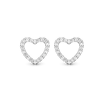 Christina Jewellery - Topaz Sparkling Hearts øreringe i sølv 671-S46