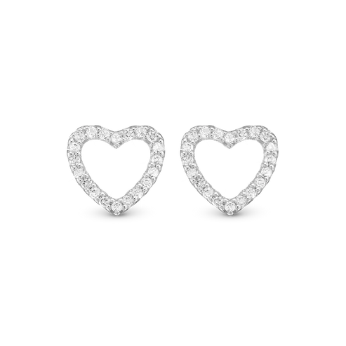 Christina Jewellery - Topaz Sparkling Hearts øreringe i sølv 671-S46