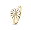 Christina Ring - Topaz Marguerite, forgyldt sølv