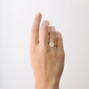 Christina Ring - Topaz Marguerite, forgyldt sølv