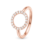 Christina Ring - Topaz Circle, rosaforgyldt sølv