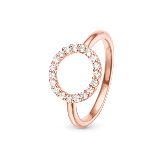 Christina Ring - Topaz Circle, rosaforgyldt sølv