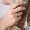 Christina Ring - Topaz Circle, rosaforgyldt sølv