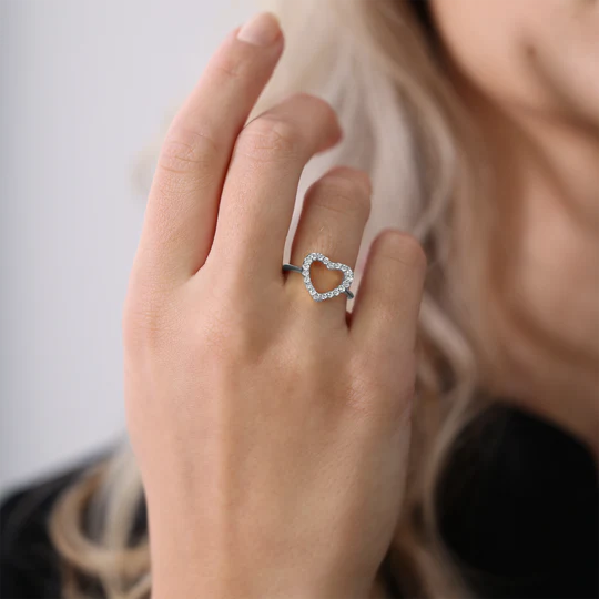 Christina Ring - Topaz Heart, sølv