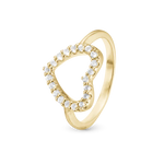 Christina Ring - Topaz Heart, forgyldt sølv