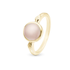 Christina Ring - Pink Chalcedony, forgyldt sølv