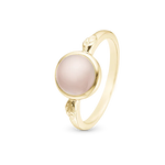 Christina Ring - Pink Chalcedony, forgyldt sølv