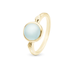Christina Ring - Blue Chalcedony, forgyldt sølv