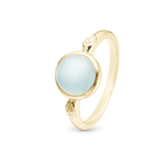 Christina Ring - Blue Chalcedony, forgyldt sølv