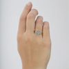 Christina Ring - Blue Chalcedony, forgyldt sølv