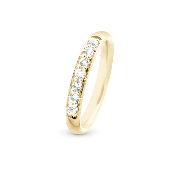 Christina Ring - Topaz Queen, forgyldt sølv