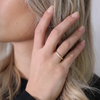 Christina Ring - Topaz Queen, forgyldt sølv