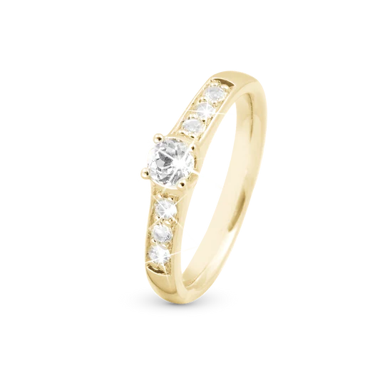 Christina Ring - Topaz Princess, forgyldt sølv