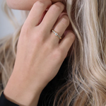 Christina Ring - Topaz Princess, forgyldt sølv