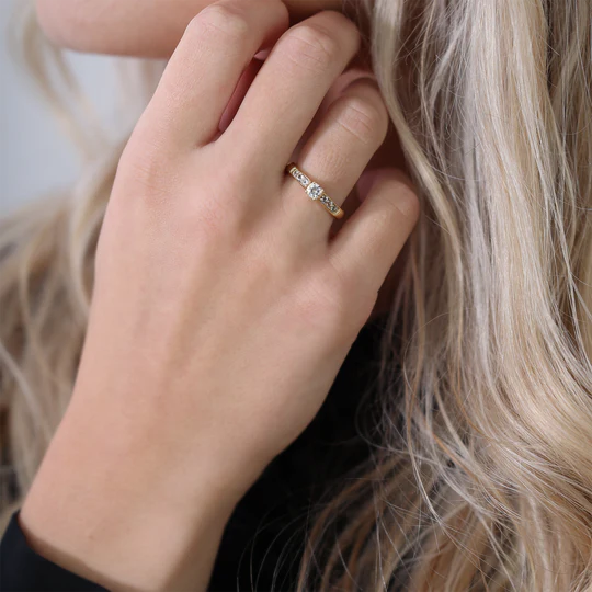 Christina Ring - Topaz Princess, forgyldt sølv