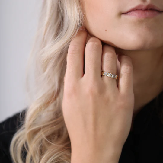Christina Ring - Eternity Topaz, forgyldt sølv
