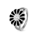 Christina Ring - Black Marguerite, Sølv