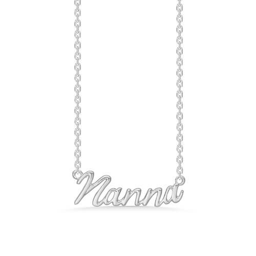 NANNA - Navnekæde Sølv