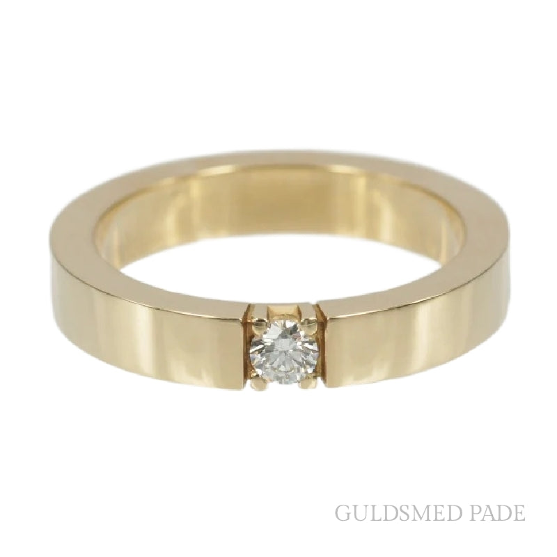 Alliancering 14 kt. guld med brillant