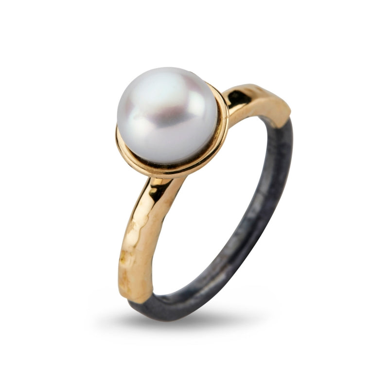 By Birdie Sølv Ring - Victoria Rose Pearl