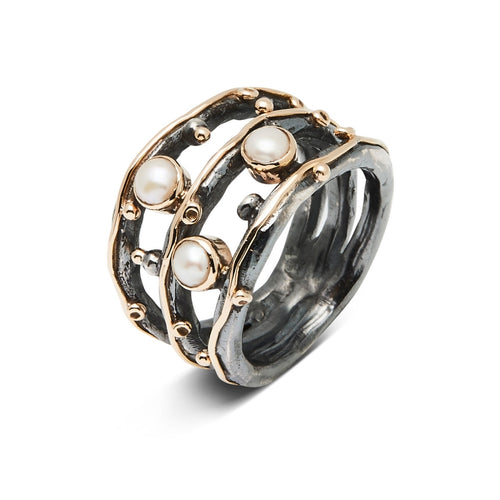 By Birdie Sølv Ring - Zeus Tribeca Pearls