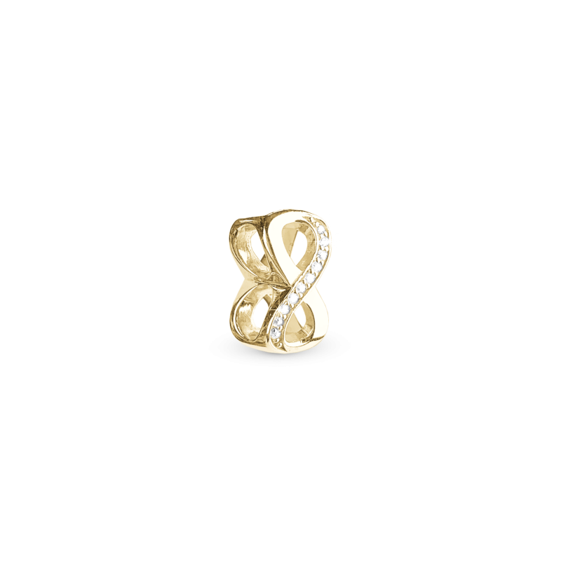 Christina Jewelry - Eternity double Charm, Forgyldt