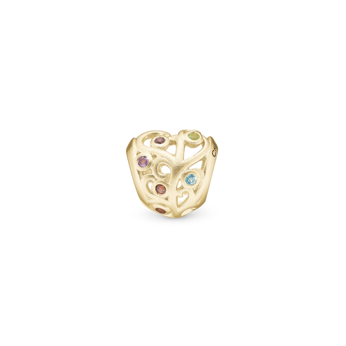 Christina Jewelry - Family tree heart Charm, Forgyldt