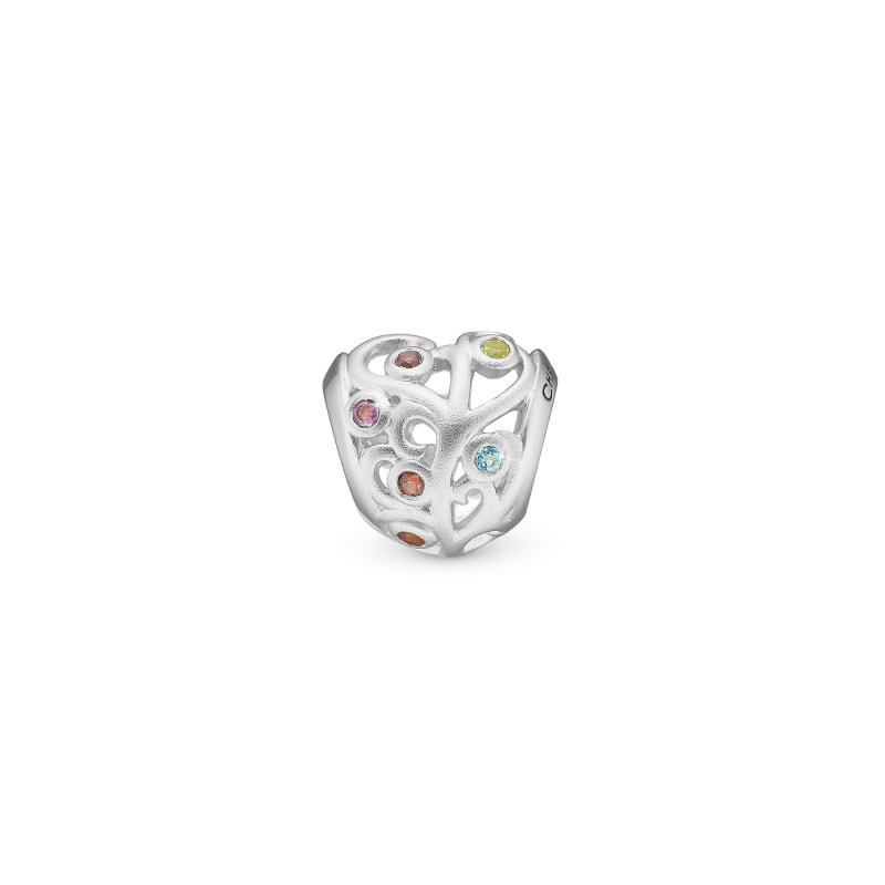 Christina Jewelry - Family Tree heart Charm, Sølv